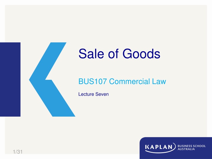 Sale of Goods