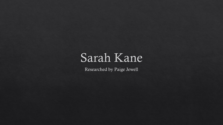 Insight into Sarah Kane's Powerful Works