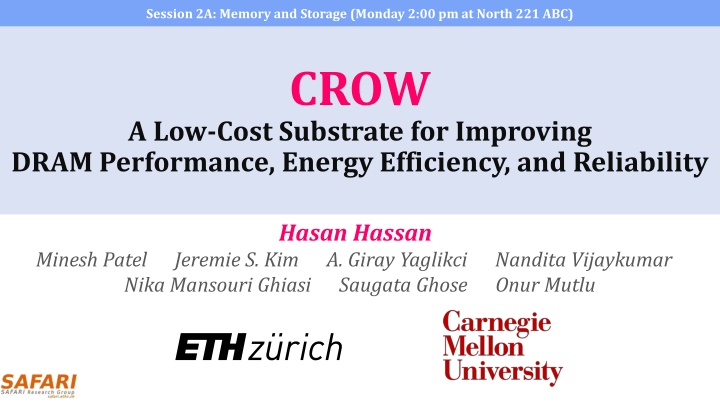 Enhancing DRAM Performance with CROW Substrate