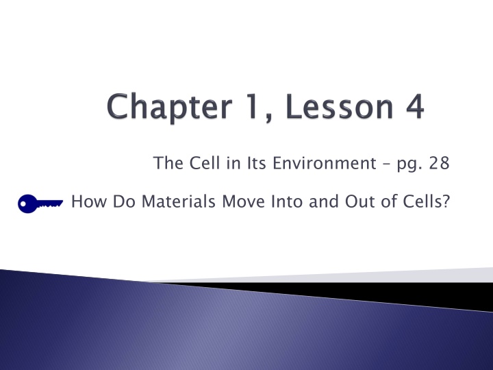 The Cell in Its Environment