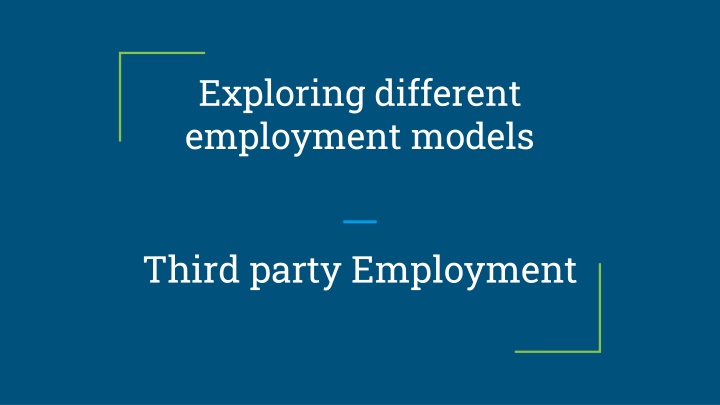 Third party Employment