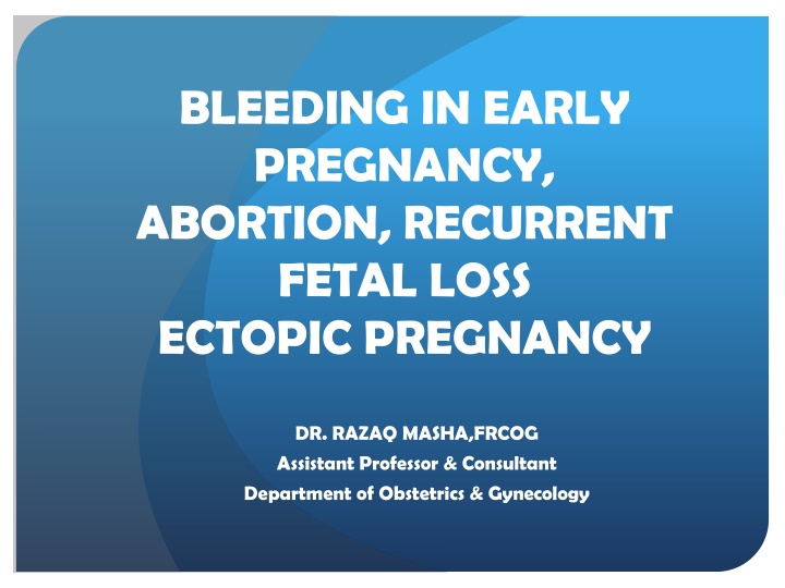 Types and Prevalence of Abortion