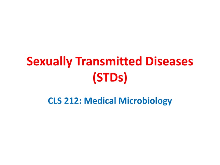 Overview of Common Bacterial STDs