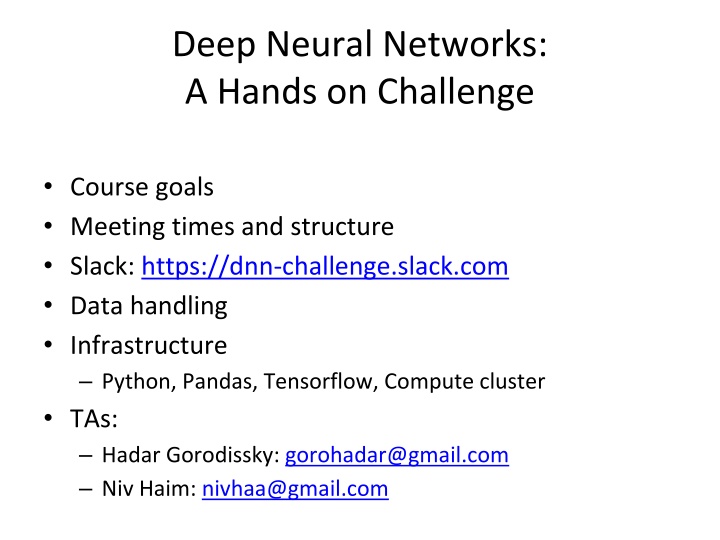 Deep Neural Networks Course Challenge