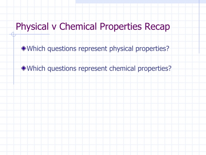 Physical vs Chemical Properties Summary