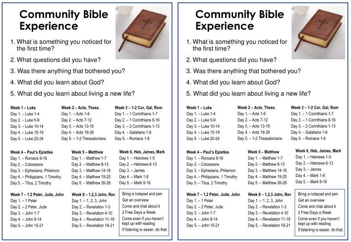 Community Bible Experience Overview