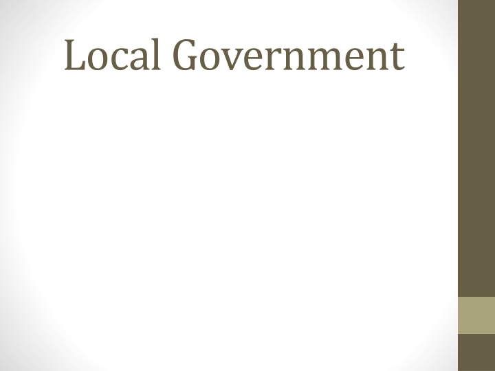 Local Government Structures