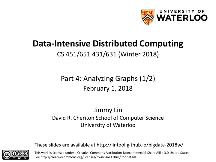 Analyzing Graphs in Data-Intensive Distributed Computing
