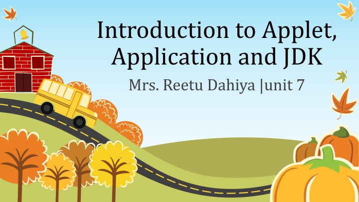 Introduction to Java Applets and Applications
