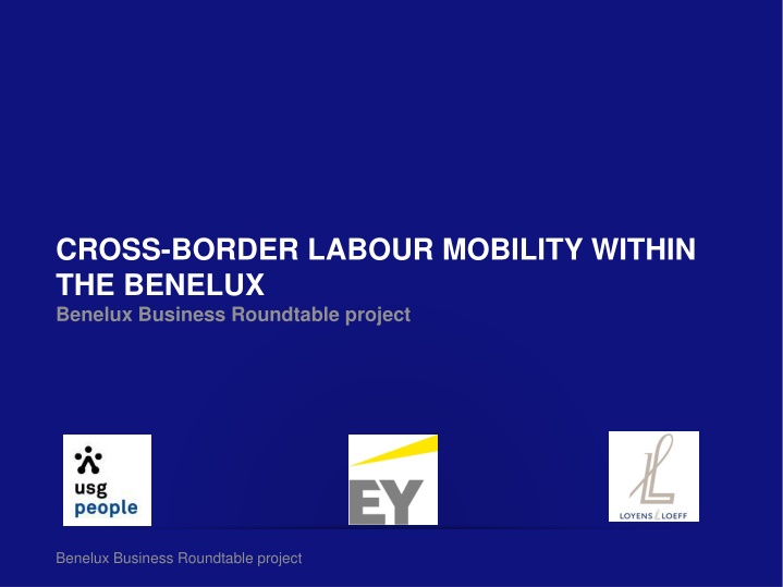 Proposals for Enhancing Cross-Border Labour Mobility in the Benelux Region