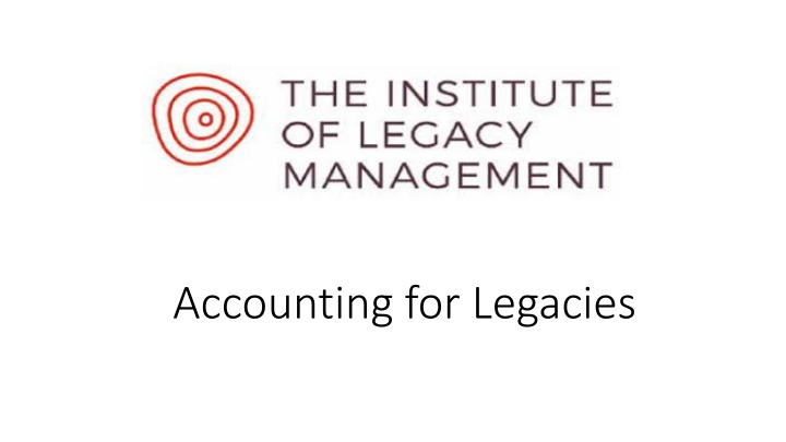 Accounting for Legacies in UK Charities