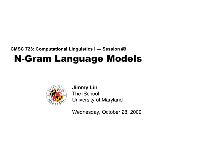 N-Gram Language Models and Probabilistic Computations