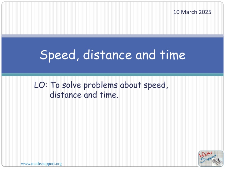 Solving Problems on Speed, Distance, and Time