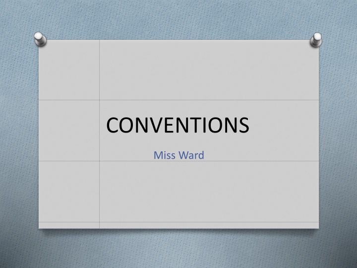 Drama Conventions and Techniques