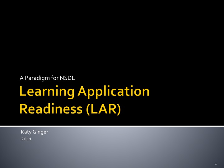 A Paradigm for NSDL Katy Ginger 2011 - Educational Resources Alignment