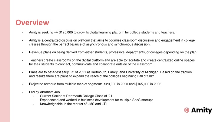 Amity - Digital Learning Platform for College Students & Teachers