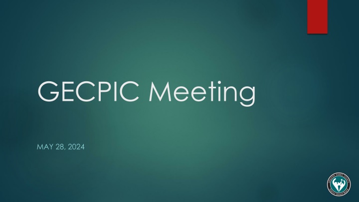 GECPIC Meeting Agenda for May 28, 2024