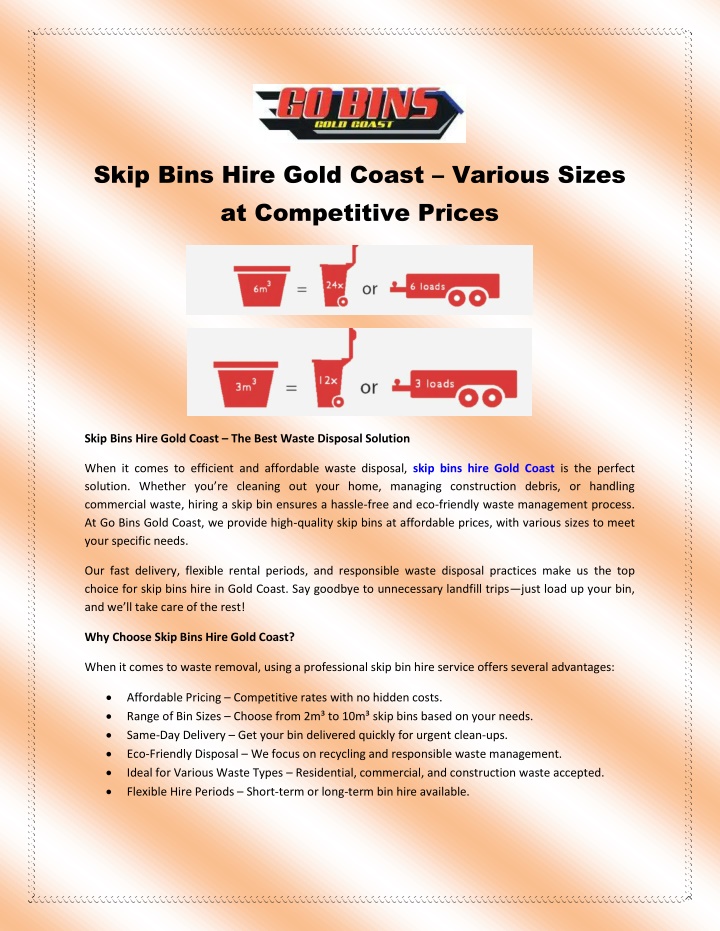 skip bins hire gold coast various sizes n.w