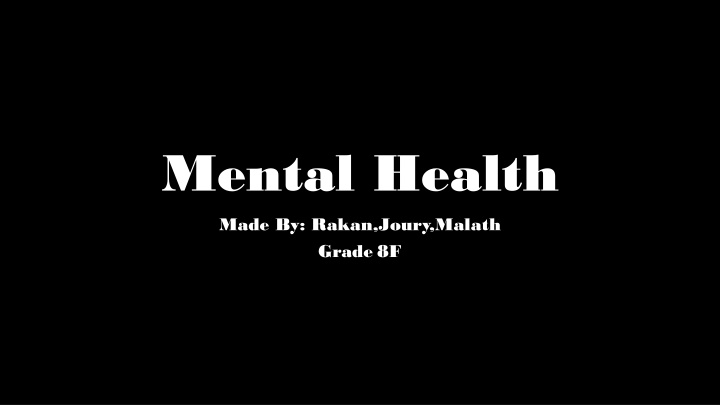 Mental Health