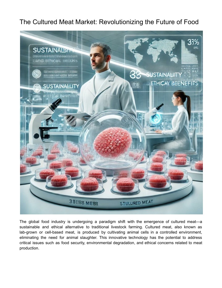 the cultured meat market revolutionizing n.w