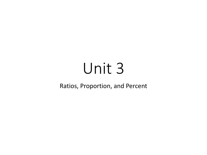 Ratios, Proportion, and Percent: Understanding Key Concepts