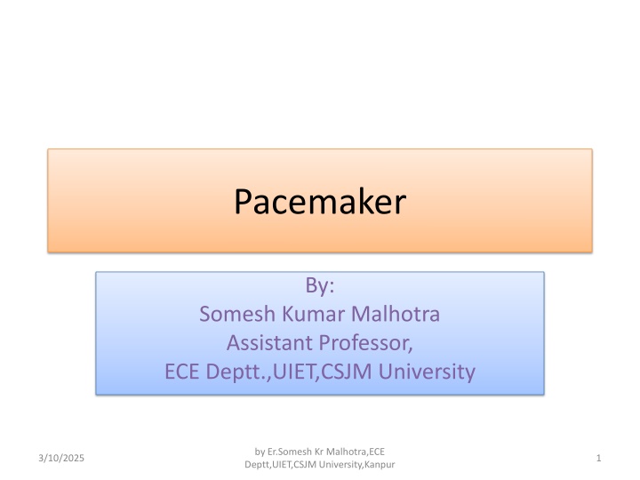 Pacemakers in Cardiac Health