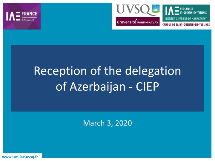Reception of the Delegation of Azerbaijan at Paris Saclay University