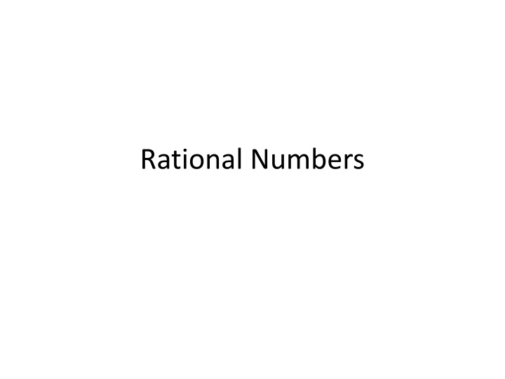 Rational Numbers and Decimals