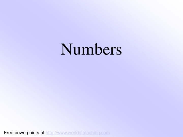 Numbers and Number Systems