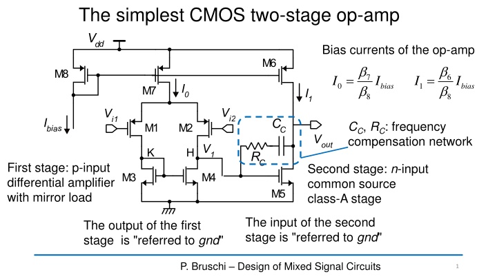 Design of CMOS Two-Stage Op-Amp Bias Currents