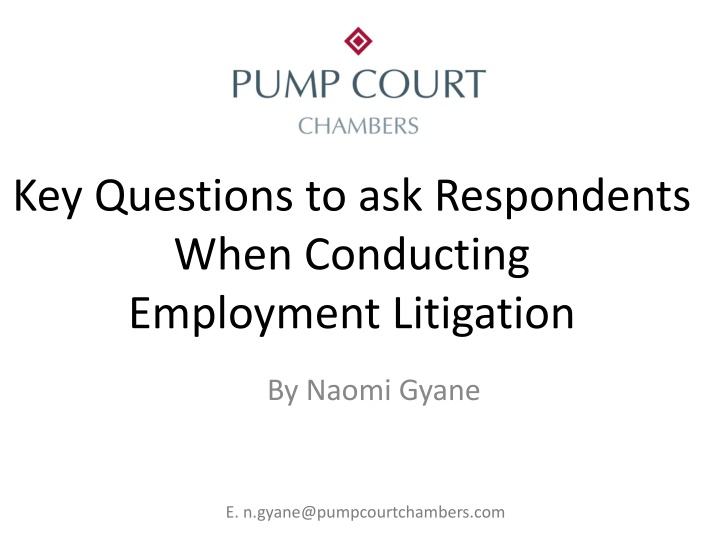 Key Questions for Employment Litigation Respondents