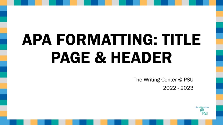 APA Formatting: Title Page & Header Guidelines