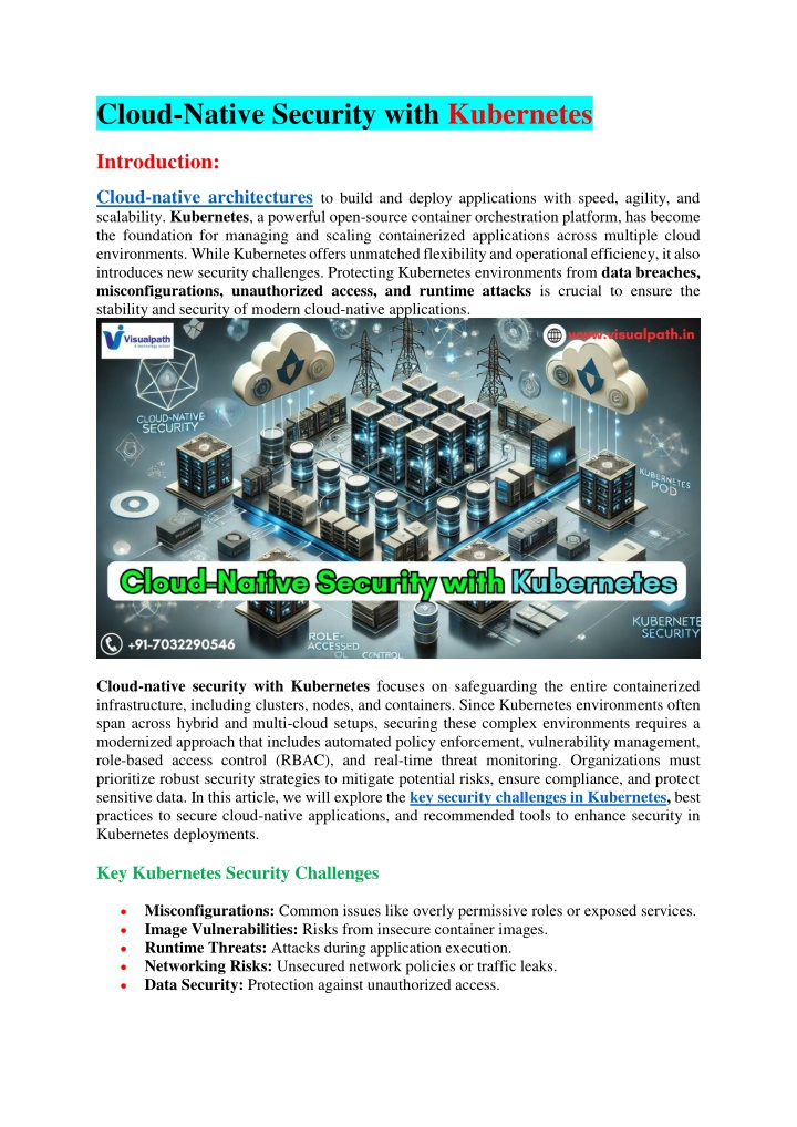 cloud native security with kubernetes n.w