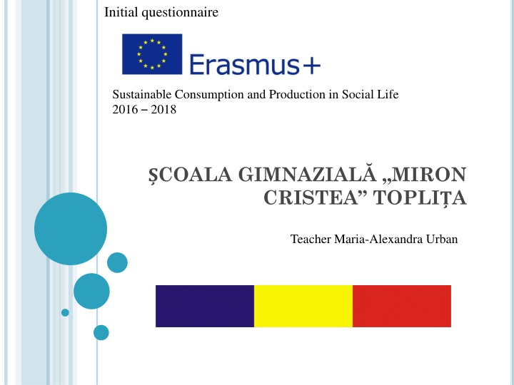 Initial Questionnaire on Sustainable Consumption and Production