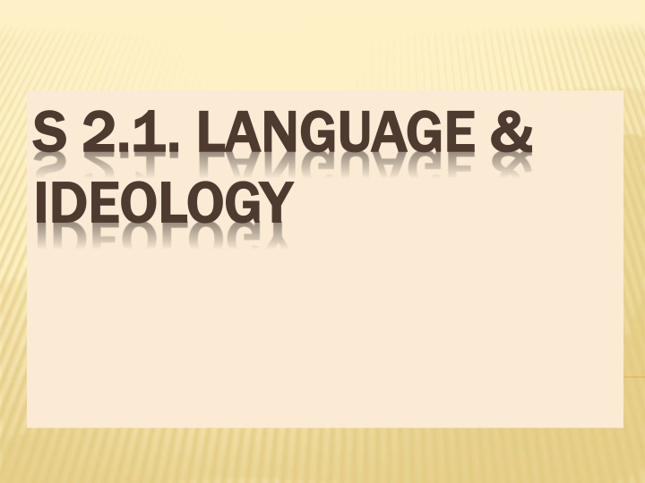 Ideology: Social Perception and Influence