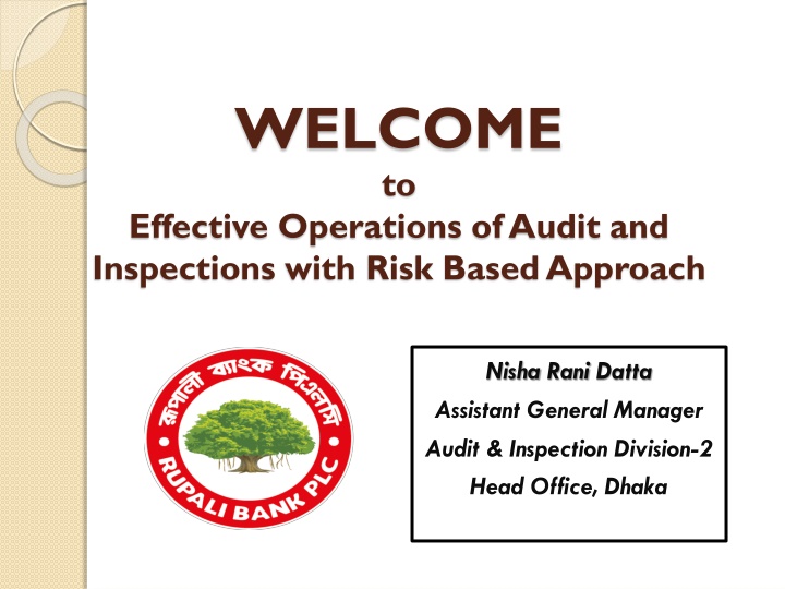 Effective Operations of Audit and Inspections with Risk-Based Approach