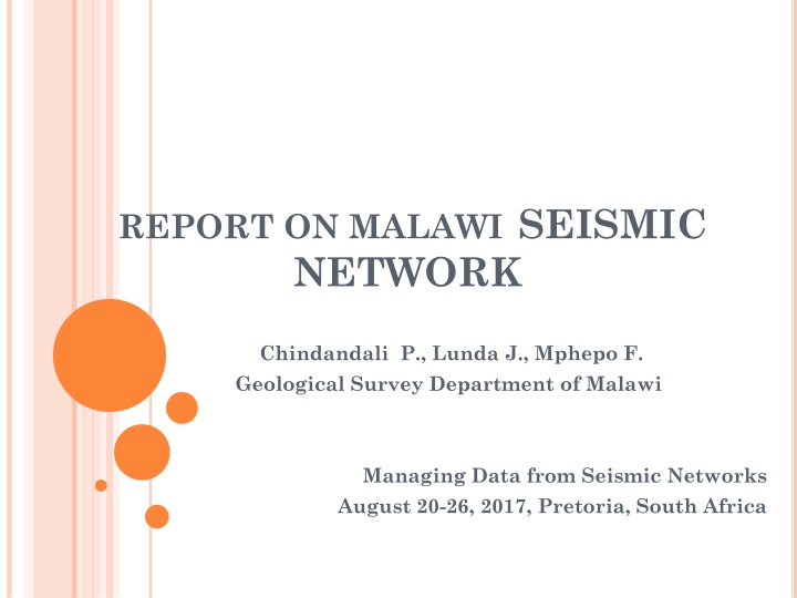Malawi Seismic Network Report