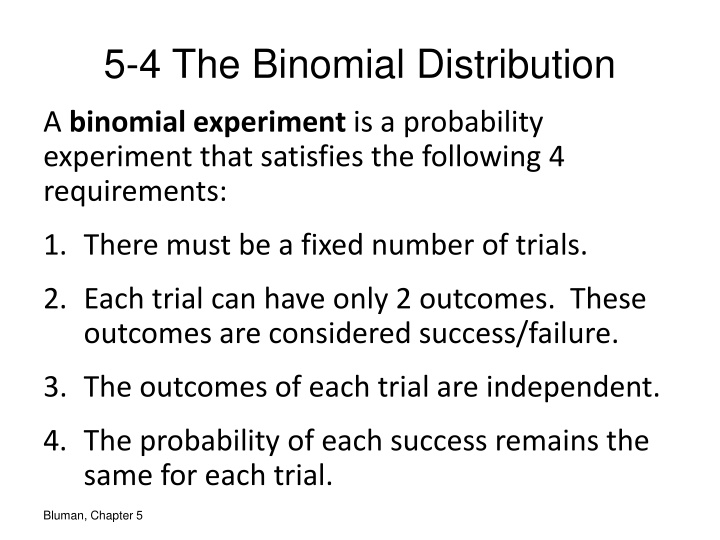 Binomial Distribution in Probability Experiments