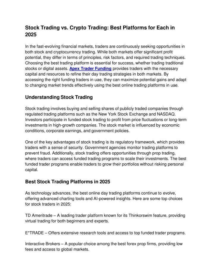 Stock Trading vs. Crypto Trading_ Best Platforms for Each in 2025