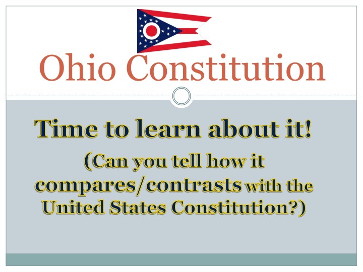 Ohio Constitution: History and Amendments