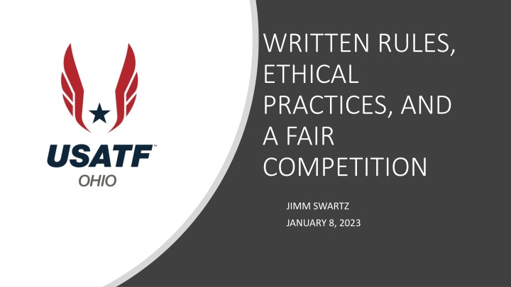 Written Rules, Ethical Practices, and Fair Competition: Guidelines for Officials
