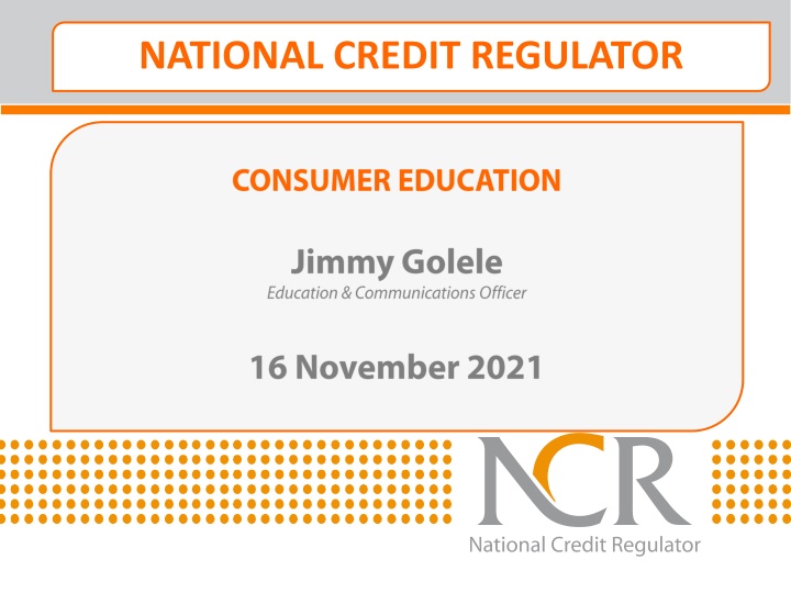 National Credit Regulator and Consumer Rights