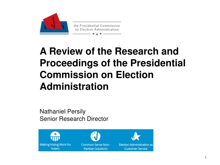 Review of Presidential Commission on Election Administration Proceedings