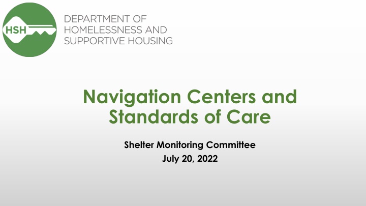Navigation Centers and Standards of Care