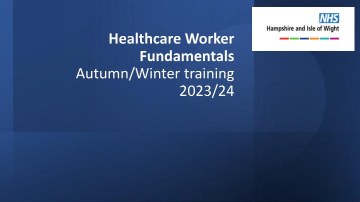 Healthcare Worker Fundamentals Training 2023/24