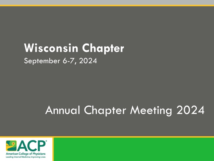 Wisconsin Chapter Annual Meeting 2024 Disclosure & Acknowledgement