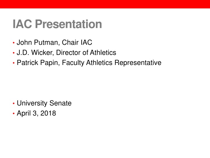 Intercollegiate Athletics Council Overview
