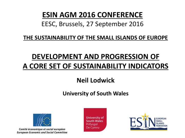 Sustainability Indicators for Small European Islands