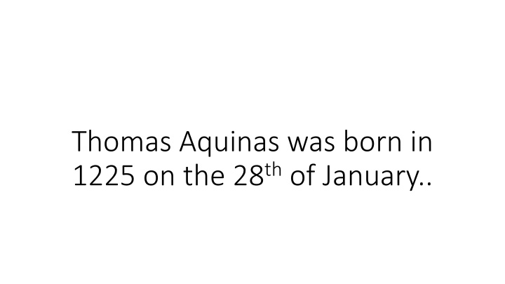 Life of Thomas Aquinas – Birth to Joining the Dominicans