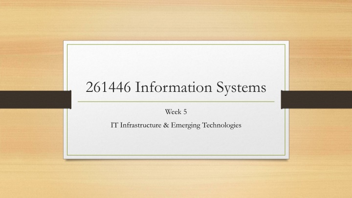 IT Infrastructure & Emerging Technologies Overview
